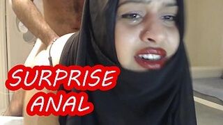 painful surprise anal with married hijab woman !